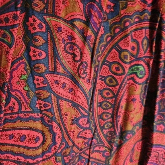 Worthington Multicolored Paisley Pleated Skirt Plus Sz 18 - Picture 4 of 6